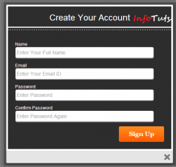 lightbox signup form